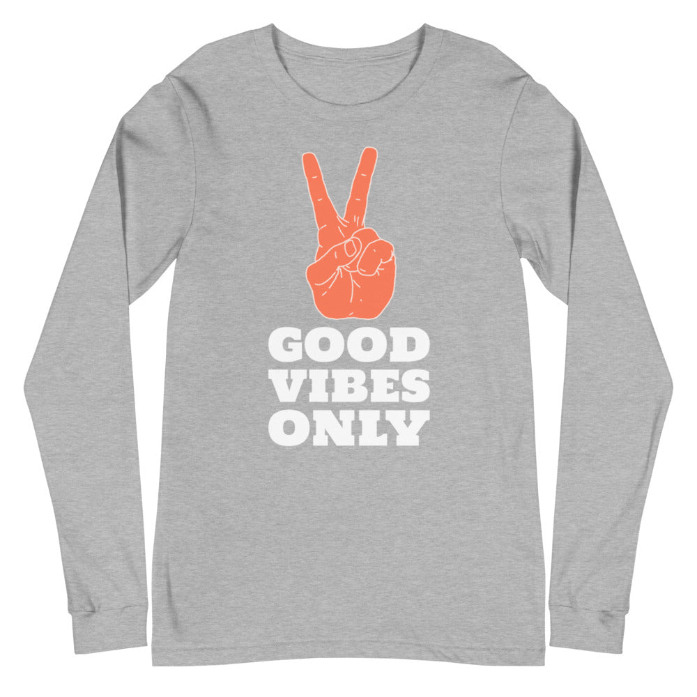 Good Vibes Only Peace Sign Long Sleeve Tee
