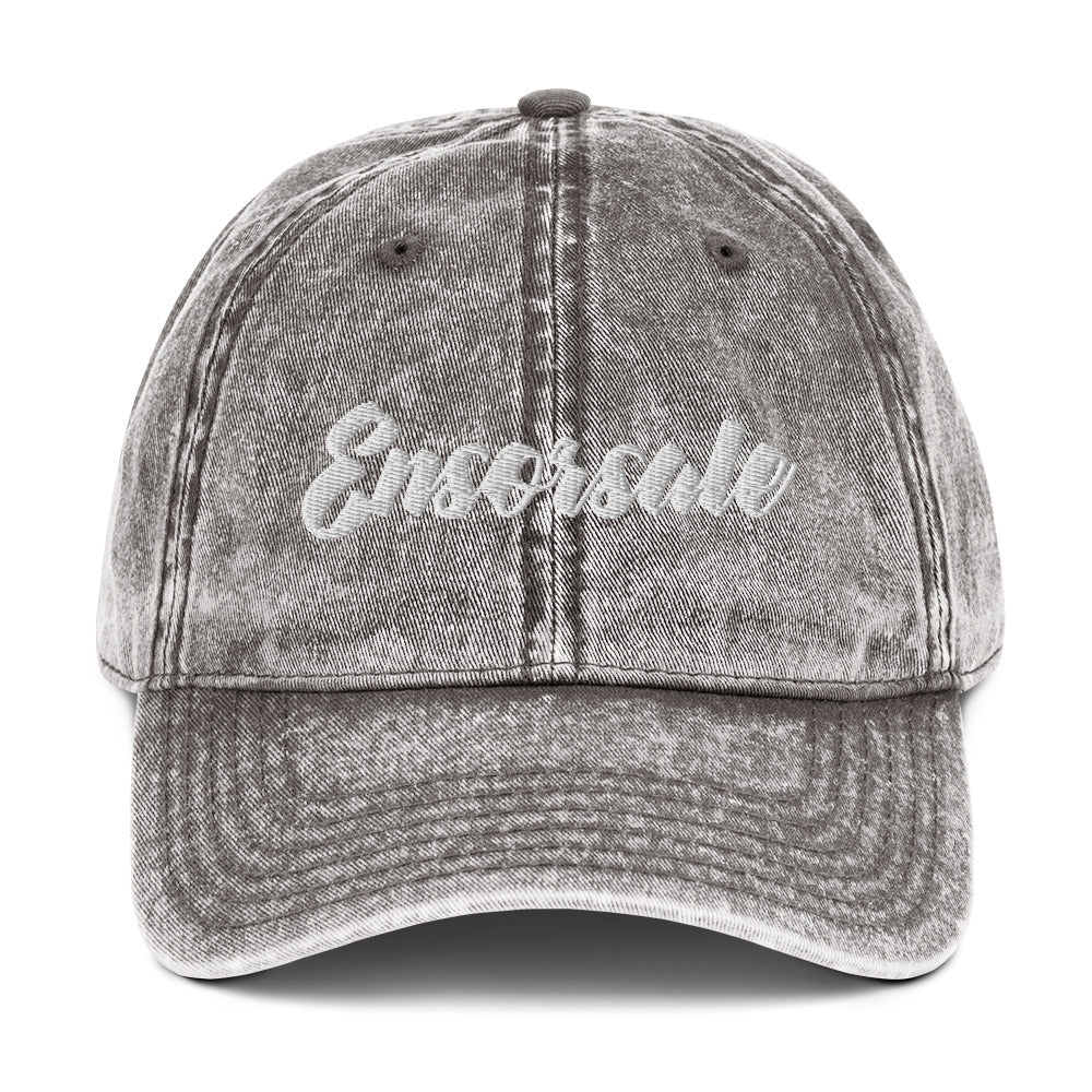Ensorsale White Vintage Cotton Twill Cap