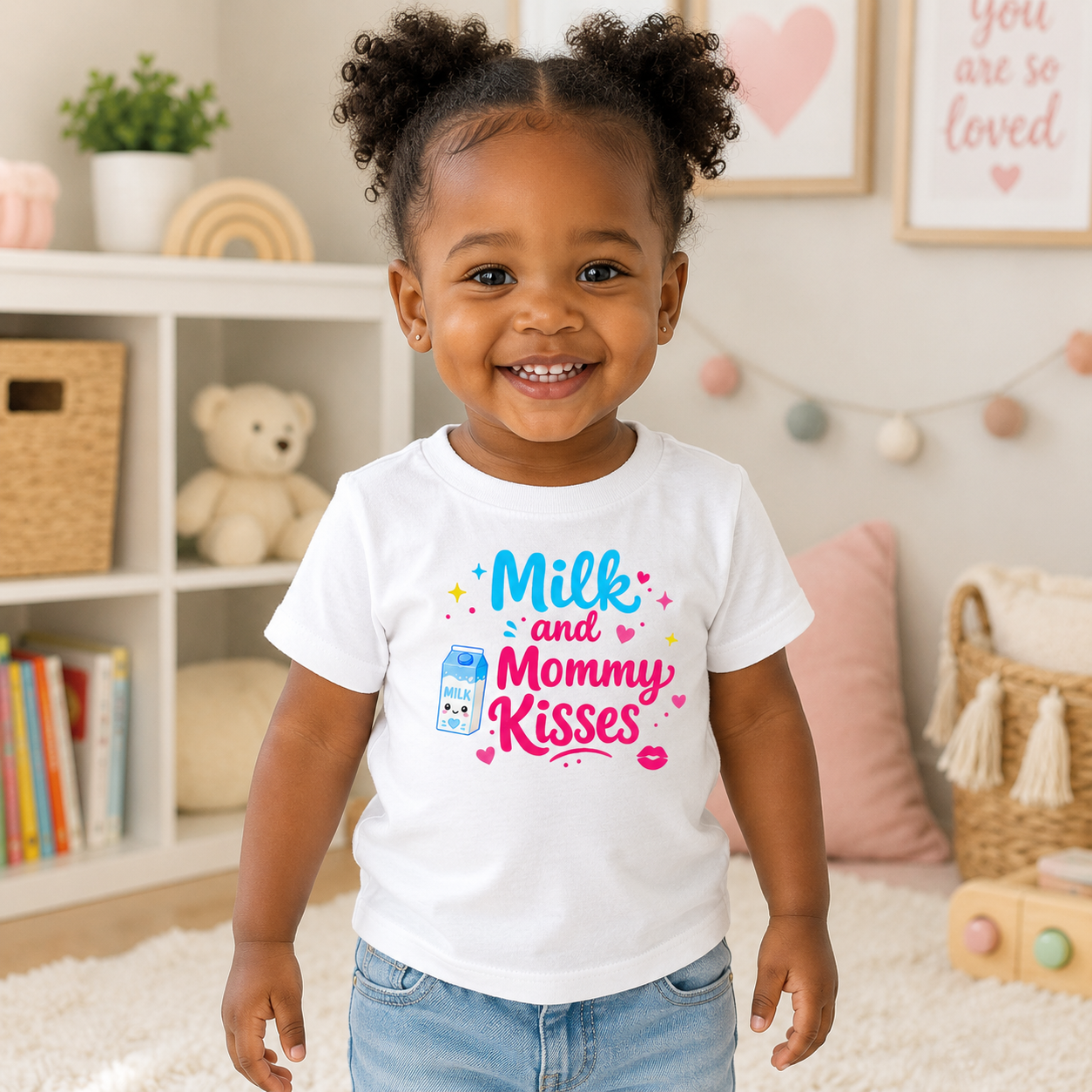 Milk and Mommy Kisses Baby Toddler Tee