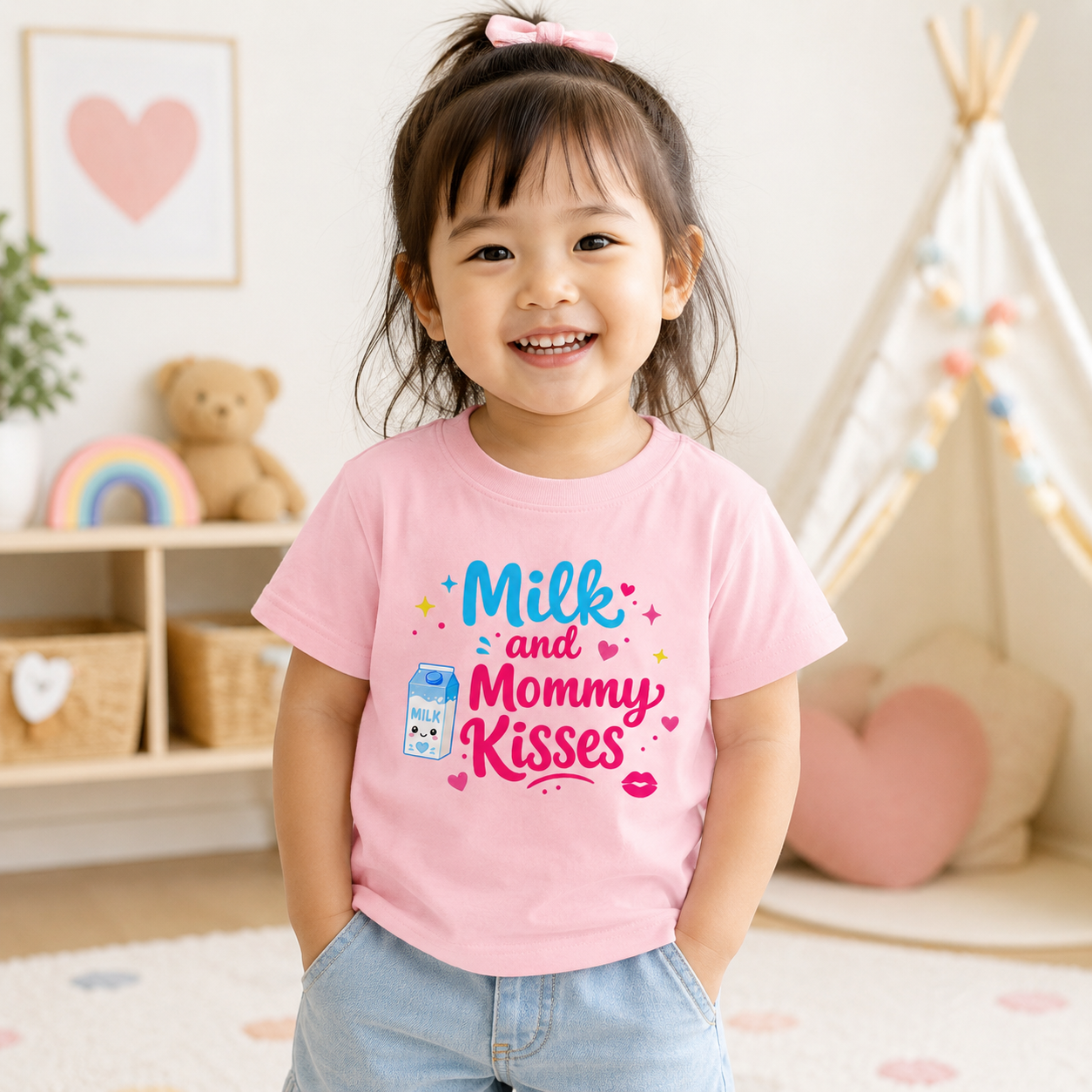 Milk and Mommy Kisses Baby Toddler Tee