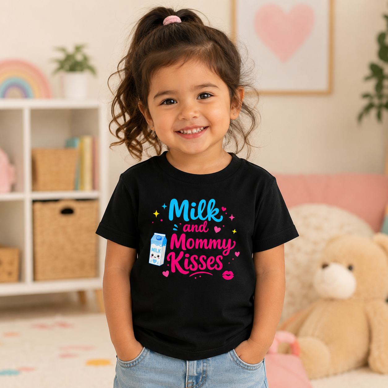 Milk and Mommy Kisses Baby Toddler Tee