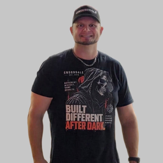 BUILT DIFFERENT AFTER DARK t-shirt