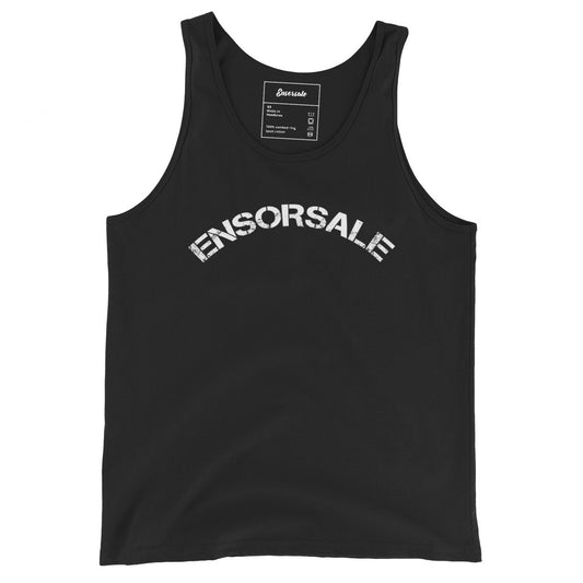 Ensorsale White Curved Logo Tank Top